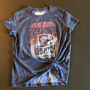 Girls Abercrombie and Fitch Kids Tee Shirt size 9-10 kids or small black graphic